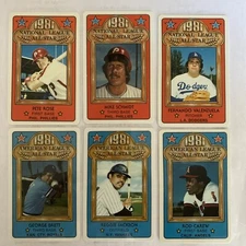 1981 Perma Graphics All Star Credit Card Set Scarce (18)