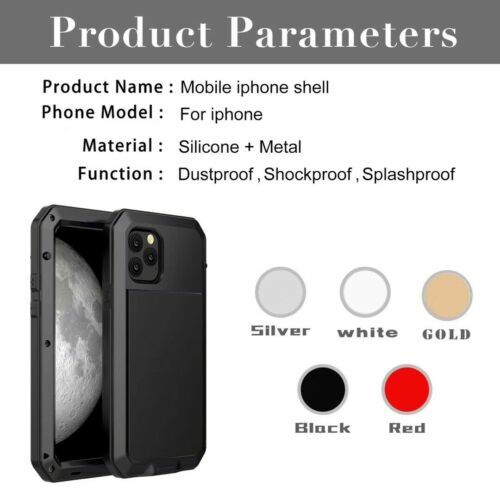 Heavy Duty Shockproof Case Armor Hybrid Metal Cover For Apple iPhone 11 Pro Max - Picture 2 of 8