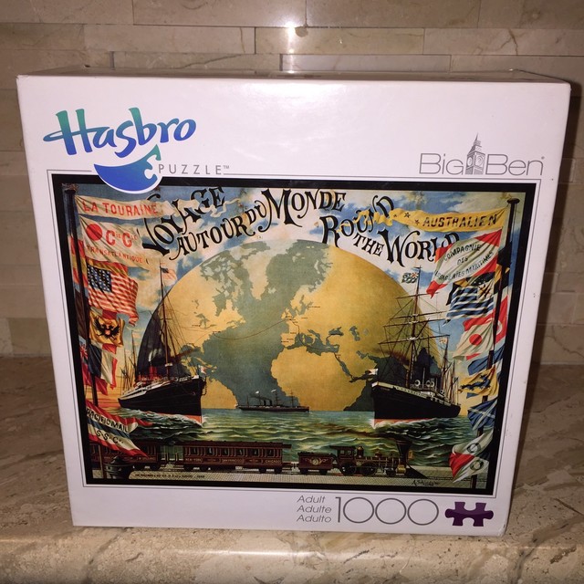 Hasbro Big Ben Voyage Autour Du Monde Round The World Jigsaw Puzzle