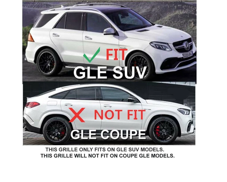 Rejilla GT Diamond Silver para Mercedes-Benz W166 GLE350 GLE400 GLE500 2016-2019 Foto 3 de 4