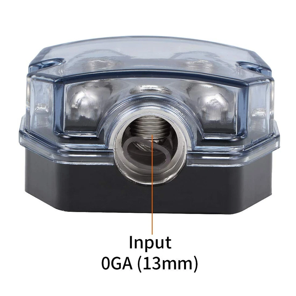 2 PACK 2 Way Blue Distribution Block 0-4 AWG In, 4-8 AWG Out for Power or Ground - Image 4 of 4