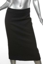 MARNI Womens Charcoal Crinkled Knee-Length Slit-Back Slim Pencil Skirt NWT 2/38