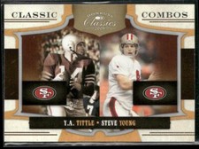 2009 Donruss Classics Combos Y.A. Tittle Steve Young #2 Silver /250 49ers