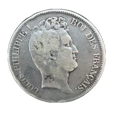  FRANCE, Louis-Philippe, 5 Francs, 1830, Paris, KM #735.3 