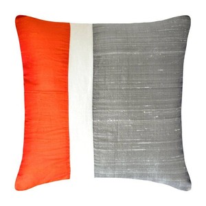 orange and gray pillows
