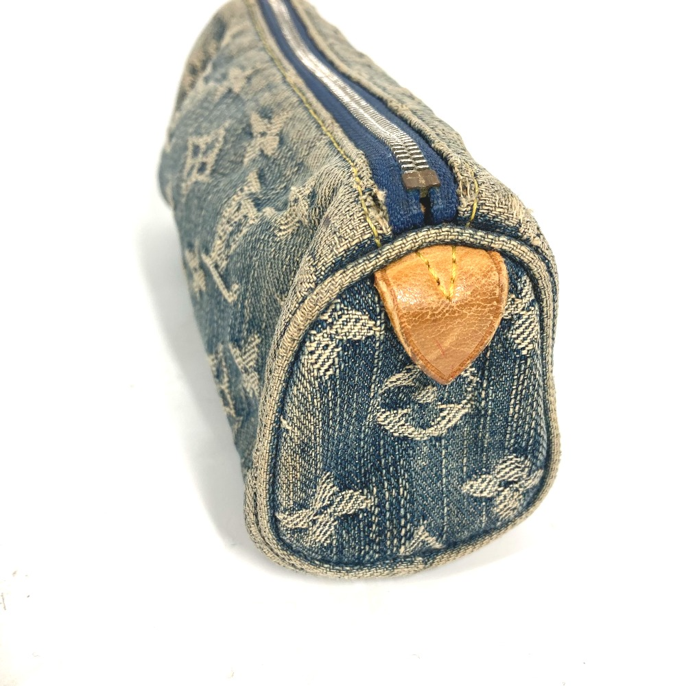 LOUIS VUITTON / 小物/デニム/BLU/モノグラム/メンズ/M95081 LOUIS VUITTON M95081 Monogram Denim Canvas Trousse Pouch Blue From