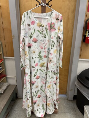 just fashion now maxi dress NWT JUST FASHION NOW Ombre/Tie-Dye Floral Knit Maxi Dress~Blue/White~Side  slit~S