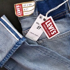 Levis 505 1967 LVC "Summer of Love" Selvedge Slim Fit Light Wash Jeans 28x29
