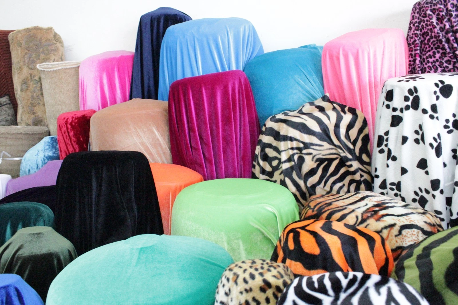 OFF WHITE Costumi in tessuto velluto stretch artigianato abbigliamento tappetini 60"w 30 colore da cortile