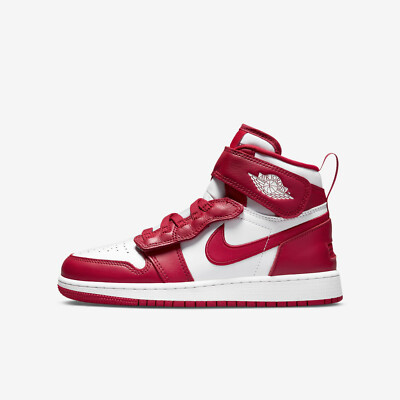 NEW Air Jordan 1 High FlyEase Cardinal Red White Sneakers