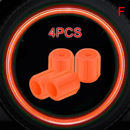 4PCS Glow In Dark Car Valve Caps Tyre Valve Stem Air Covers Accessories - Picture 18 of 18