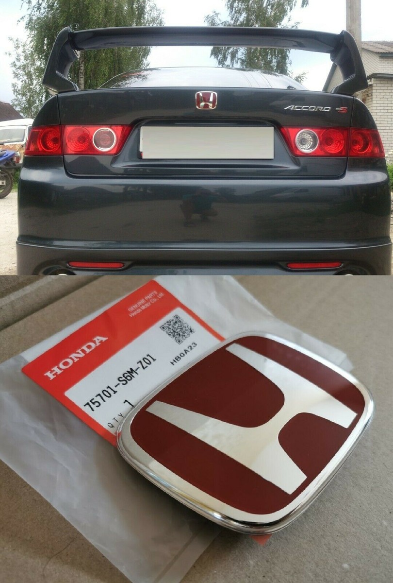 Black Front & Rear Emblem Badge Set For Honda Accord Euro CL7 CL9 (2003-2007) – Matte Black Finish 14 thumbnail image
