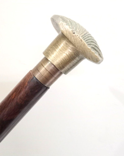 Handmade Walking Stick Seashell Head Antique Hand… - image 6