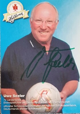 Uwe Seeler, Original Signierte Autogrammkarte