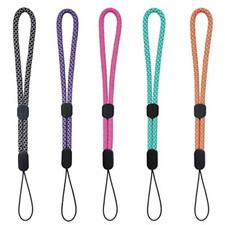 5 PACK Wrist lanyard Reflective hand srap Lanyards Adjustable Colors-5pcs