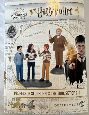 Dept. 56 Harry Potter Professor Slughorn & The Trio Figure Set Village Accessory