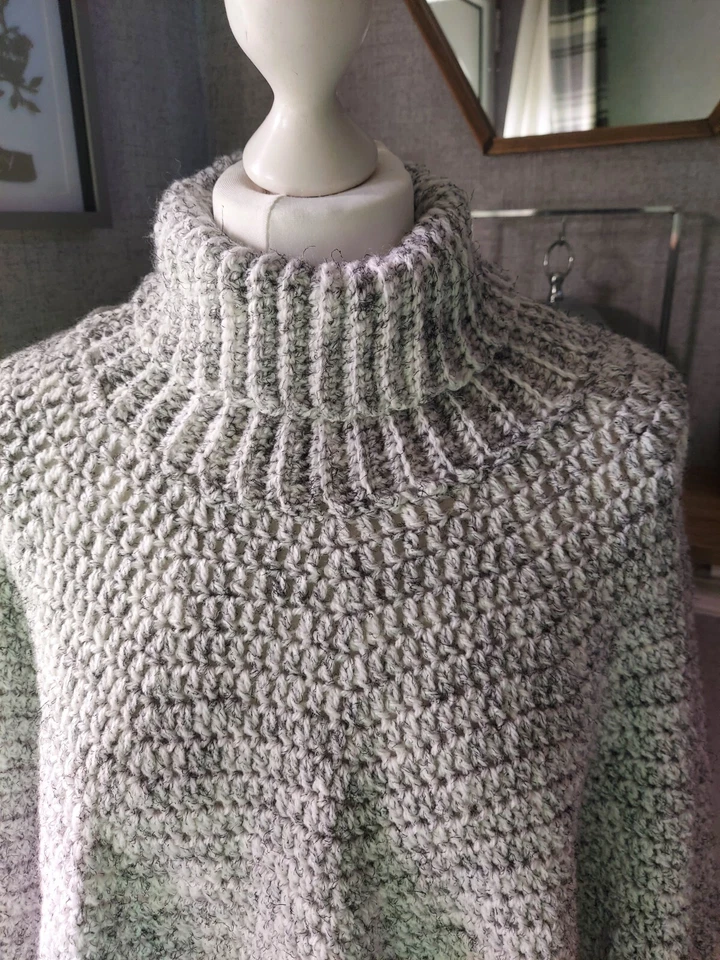Crochet pattern for roll neck poncho - Image 2 of 3