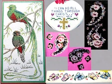Exotic Quetzals All Things Butterfly Band Paisley Roses CROSS STITCH PATTERNS