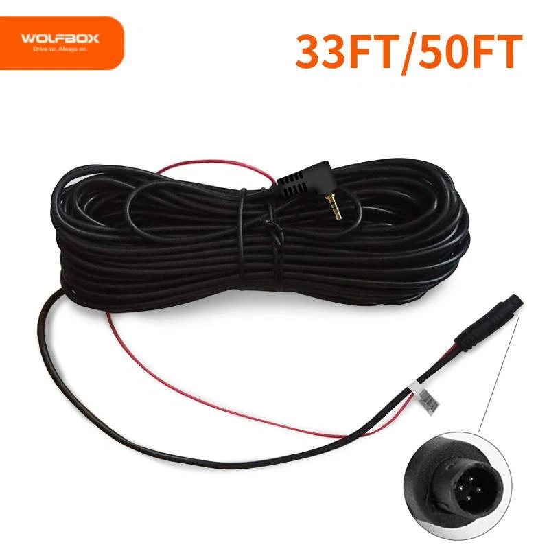WOLFBOX 33/50Feet Rückfahrkamera Verlängerungskabel für G840S/G850/G900/840H/i17