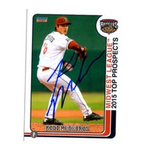 Kodi Medeiros 2015 Midwest League Top Prospect autograph signed card Wisconsin b