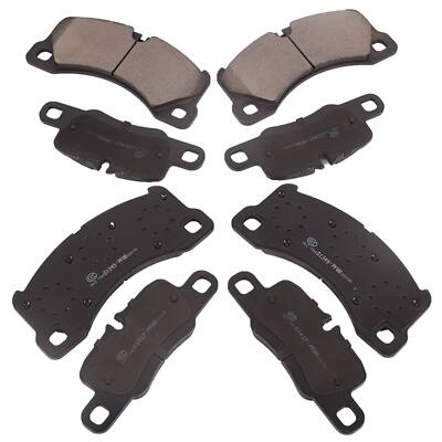 8PCS Front + Rear Ceramic Brake Pads Kit For Porsche Panamera 2010-2016