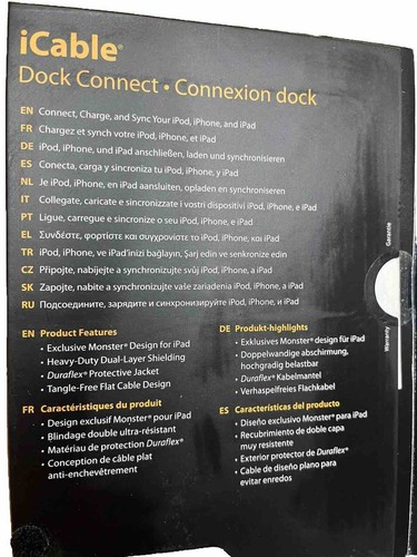 Monster iCable .8M iPad iPod iPhone Dock Connect to USB Cable 3.28 Ft - Picture 5 of 5