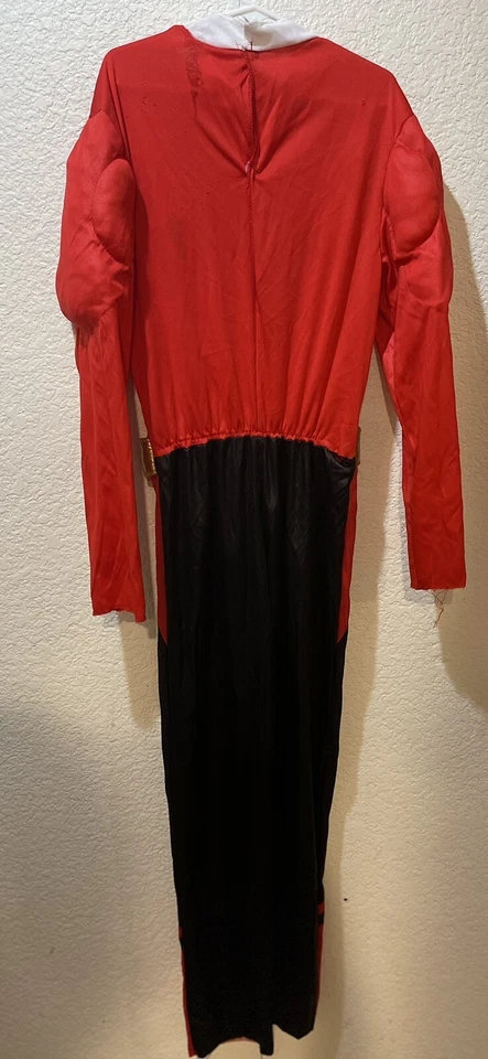 Disfraz clásico Power Rangers Mighty Morphin Red Ranger Muscle para niño 10-12 Foto 2 de 3