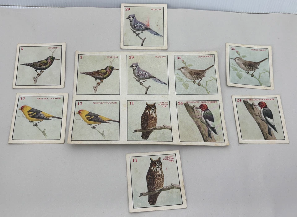 Unbranded Vintage Bird Art Memory Matching Game Missing 1 Card Estate Sale Find - Image 3 of 4
