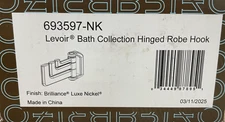 Brizo 693597-NK Levoir Triple Robe Hook - Luxe Nickel