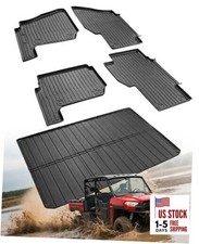 Floor  Bed Mats for Polaris Ranger: 2019-2025 Crew XP 1000, All Weather