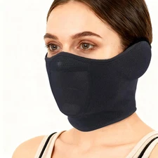Winter Ear Warmer Protection Fleece Half Face Mask Cover for Outdoor Ski Cycling