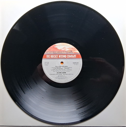 Elton John Rocket Phonogram HISPD 24 Too Low For Zero UK 12" Vinyl LP Sleeve - Picture 5 of 15
