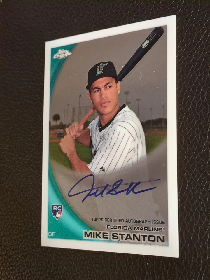 2010 Topps Chrome Mike Giancarlo Stanton On Card Autograph Rookie #190 Sharp RC - Image 3 of 4