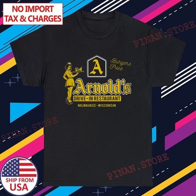 Arnold's Drive In Restaurant Happy Days TV Show Men's Black Size S-5XL