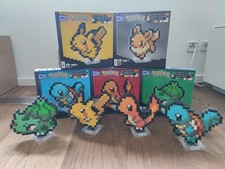 Pokemon - Mega Pixel Art - 5x set di mattoncini di bloccaggio - Evoli, Glumanda, Pikachu ecc.