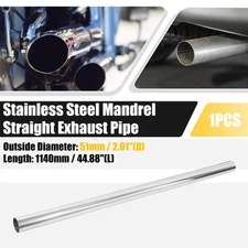 Straight 2" OD 45" Length DIY Custom Mandrel Exhaust Pipe Tube Pipe Universal