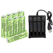 8PCS 1.2V 1800mAh Ni-MH AA Rechargeable Battery with 4 Slot USB Charger for W... 2.92 per gallon
