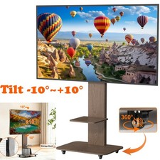 Heavy Duty Rolling TV Stand for 40-75inch Large TVs up to 177 lbs Mobile TV Cart