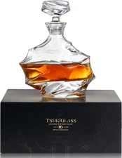 Storm Japanese Crystal Whisky Decanter – 100% Ultra Clarity Lead-Free Crystal –