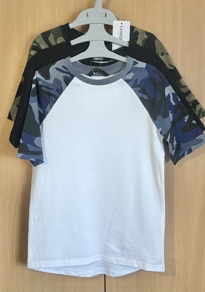 T-shirt Garçon George (6-7 Ans) – Gris Coton, Col V, Imprimé – Occasion Très Bon état