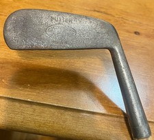 Antique Vintage C.M. Gifford Chicago Hickory Wood Shaft Golf Forged Putter B