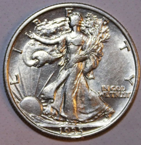1935-P Walking Liberty Silver Half Dollar - GEM BU - #E0867