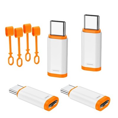 Lightning to USB C Adapter 4 Pack for i-Phone 15/16/17/Fast Charging & Data T...