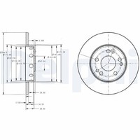 2X Delphi Bremsscheibe BG2314 FüR MERCEDES-BENZ