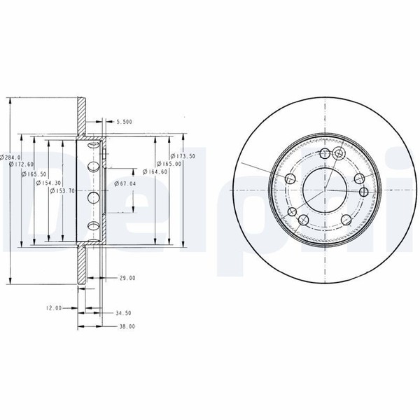 2X Delphi Bremsscheibe BG2314 FüR MERCEDES-BENZ-image