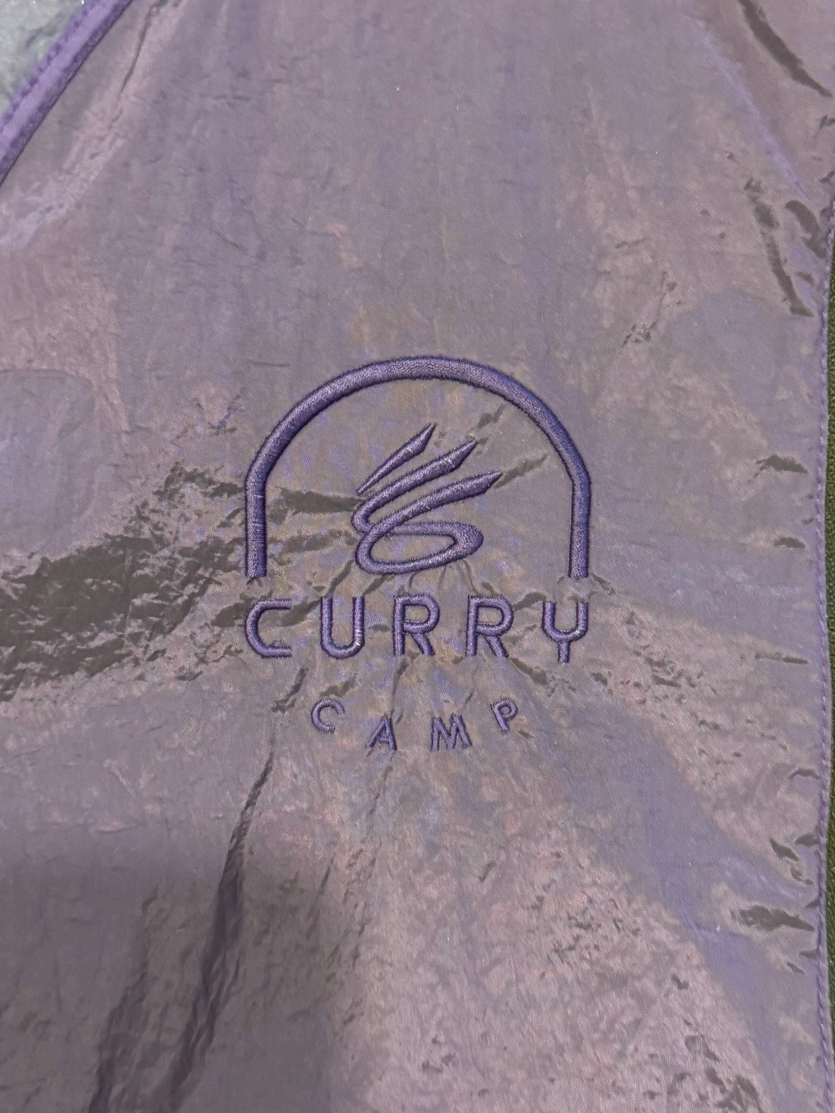 *RARE* Stone Island X Curry Brand Hooded Windbreaker Jacket Purple Large - product detail image 2