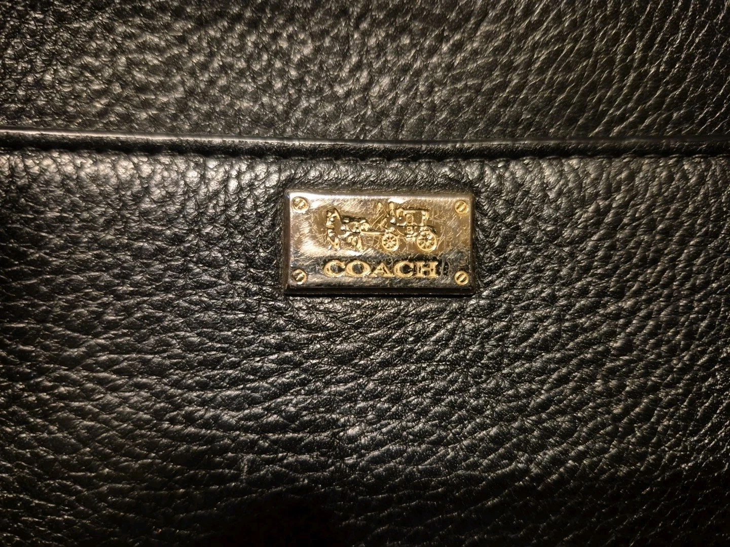 Borsa a tracolla Coach vintage in pelle con ciottoli