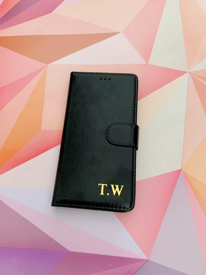 PERSONALISED Wallet PHONE CASE Initials COVER FOR Samsung J1 J2 J3 J4 J5 J6 J7 - Image 4 of 4