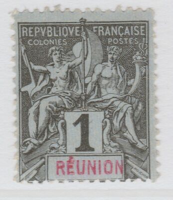 Französische Kolonie Reunion 1892 1c Sehr schön MNG A18P59F587