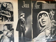 Joan of Arc, Ingrid Bergman, Two Page Vintage Clipping, a